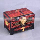 Red Chinese Lacquer Jewelry Boxes/wedding /chinese Style/Decoration thumbnail-1