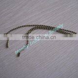 15cm Well Cut Antique Brass Color 2.4mm Tag Ball Chain