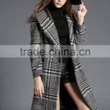 Auschalink Outdoor Fashion Women Tweed Hoodie Coats Plaid Design thumbnail-3