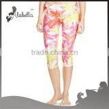 High Quality All Over Sublimation Printed Yoga Works Capri Pants Yoga Leggings for Women thumbnail-1