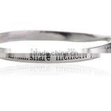 Hot Inspired Saying Logo Engraved Bangle New Style Women Twist Bangle for European & USA Market thumbnail-2