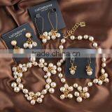 Fashion Pearl Necklace Bracelet Earring Sets, Elegant Woman Peartl Jewelry Set, High Quality Costume Jewelry thumbnail-1