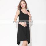 2017 Mamalove Sleeveless Soft Cotton Black Breastfeeding Clothes Nursing Dress Maternity for Women thumbnail-2