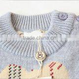 Cartoon Bear Jacquard Boys Crewneck Knitted Sweater thumbnail-3