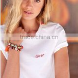 2017 soft simple fashion wholesale cotton t shirt