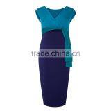 Summer Blue Maternity Clothes Fashion Comfortable Maternity Dresses for Office thumbnail-4