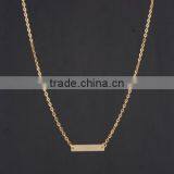 American Simple Bar Pendant 18k Gold Thin Chain Custom Necklace Design Jewelry Jewelly thumbnail-2