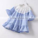 S33523W Summer Cotton Blouses Little Girls Shirts Lace Collar Sweet Blouse thumbnail-2