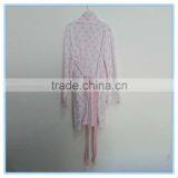 Flannel Bath Robes Soft Coral Fleece Terry Dot Printing Bathrobes, Fluffy Bathrobe, Lady's Gown Dresses Polyester Pajamas thumbnail-2
