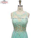 Custom Floor Length Long A Line Chiffon Evening Dress thumbnail-2