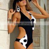 M655 Dingyang Fashion 2016 Ladies Sexy Wave Point Triangle Swimwear Bikini thumbnail-2