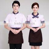 Custom Wholesale Polyester And Cotton Tunic Tops Staff Design Hotel Uniform for Waitress thumbnail-1