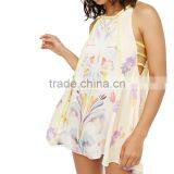 2017 OEM Summer Femme Silky Tunic Dream Free Printed Sexy Blouse thumbnail-4