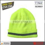 High Visibility Warm Reflective Winter Safety Knitted Hat thumbnail-1