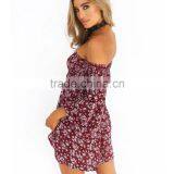 High Quality Styles Floral Off-Shoulder Dress Latest Dress Patterns Ladies for Wholesale thumbnail-3