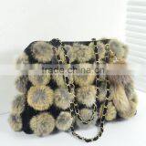 New Style Girls Luxury Evening Fur Bags White Turkey Fur Bag thumbnail-1