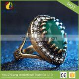 Big Water Drops Black Ring For Women Plating Gold Mosaic CZ Zircon Turkey Jewelry Vintage Wedding Fine RING thumbnail-4