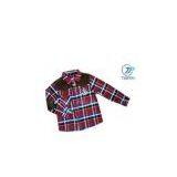 Personalized Red and Blue Casual Kids Plaid Check Shirts for Boys