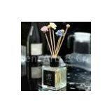 200ml Elegant Square Glass Bottle Oil Reed Diffuser With Black Diffuser Collar TS-RD27