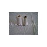 100% Raw White Virgin Polyester Spun Yarn , Automatic Cone