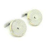 Stamping Crafts Anniversary Mens Gold Cufflinks for Blouse / Mens Cuff Links thumbnail-1