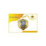 Photo Etched Soft Enamel Police And Security Metal Badges With Shiny Plating Finish