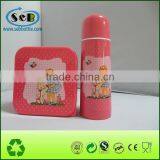 Plastic Lunch Box Children PP Lunch Box Mini Kids Plastic Lunch Box and Stainless Steel Vacuum Thermos Set