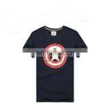 Captain America Navy Distressed Shield T-Shirt thumbnail-2
