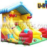 Home Shape Cartoon Inflatable Slide