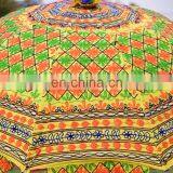 Indian Latest Embroidered Cotton Garden Umbrella Parasols Outdoor Outdoor Sun Shade Patio Umbrella 84" thumbnail-2