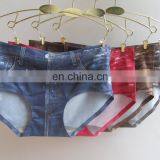 VIACIN Sexy Jean Pattened One Piece Bonded Panties Seamless Tight Panties