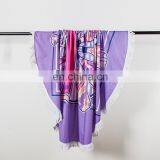 150CM Stripe Printed Quick-Dry Round Micro Fiber Beach Towel thumbnail-5