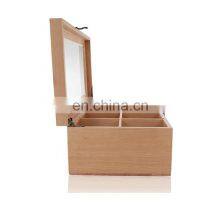 Hot Sale Customized Unfinished Hinge Lid Acrylic Lid Wooden Box thumbnail-3