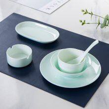 Blue Glazed Porcelain Bowls and Plates thumbnail-3
