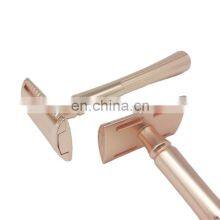 Mens New Paper Razor Double Edge Safety Stainless Blade for Men Metal Shaving Rose Gold Razor thumbnail-3