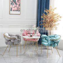 Simple Modern Marble Leisure Table And Chair Light Luxury Single Chair Nail Clothing Store American Chair thumbnail-3