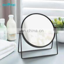 Adjustable Cosmetic Mirror Magnifying Round Mirror Chrome Freestanding Black thumbnail-2