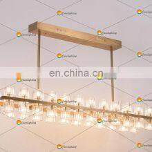 Hengzhi Villa Dining Room Crystal Lamps ARCACHON LED RECTANGULAR CHANDELIER 54