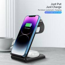High Quality Wholesale 3In 1 15 W Type-C Electric Fast Charging Wireless Charger Station For Any Mobile thumbnail-2