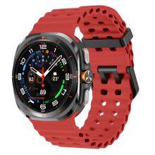 New Soft Breathable Sport Silicone Band for SamSung for Galaxy Watch 7 Ultra 47mm Durable Marine Strap Smart Watch Wristband