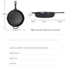 Best Selling Cookware Cast Iron Frying Pan - Oven Safe up to 500° F or on Stovetop - Cast Iron Skillet for Cook, Bake thumbnail-2