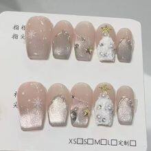 Christmas Nail Art Collection DIY Cute Christmas Tree Snowman and Snowflake Nail Tips thumbnail-4