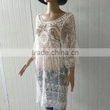 2016 Summer Lace Tops Hot Cotton Lace Fabric Long Sleeve Lace Dress thumbnail-4