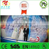 Photo marketing/branding, indoor inflatable snow globe for product displays