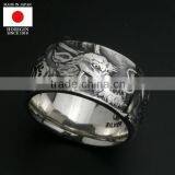 High quality and fashionable engraved silver men's ring