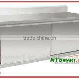Stainless Steel Kitchen Work Table With Backsplash thumbnail-1