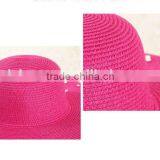 QXSH0019 Floppy Panama Hat New Summer Straw Hat With Flower Beach Hat thumbnail-4