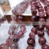 The Girl's Favorite /Polished Natural Strawberry Quartz Round Beads for Bracelet/round 4mm ,6mm,8mm,10mm,12mm,16mm/Luckybracelet thumbnail-1