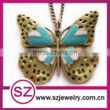 Cheap vintage butterfly necklace jewlery wholesale