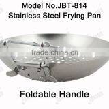 Stainless Steel Frying Pan/Frying Pan With Foldable Handle thumbnail-2